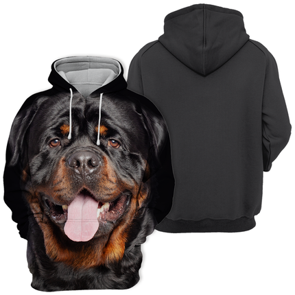 Unieke Ontwerp Sweater | Rottweiler Glimlach | Zachte Polyester-Katoenmengsel | Beschikbaar in Maten S-4XL