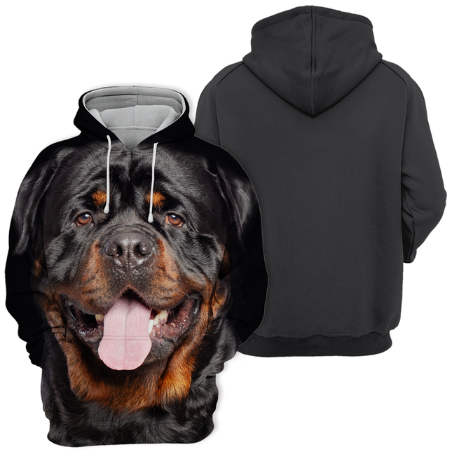 Unieke Ontwerp Sweater | Rottweiler Glimlach | Zachte Polyester-Katoenmengsel | Beschikbaar in Maten S-4XL