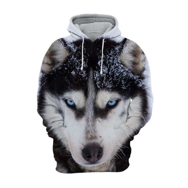 Unisex Kaptrui | Alaskan Husky Motief | Comfortabele Polyester-Katoen Mix | Meerdere Maten | Zacht & Duurzaam