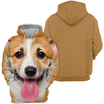 Unisex Truien | Hondenthema met Welsh Corgi | Zachte Kap | Diverse Maten | Hoogwaardige Print