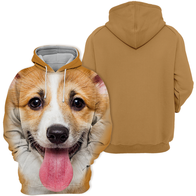 Unisex Truien | Hondenthema met Welsh Corgi | Zachte Kap | Diverse Maten | Hoogwaardige Print