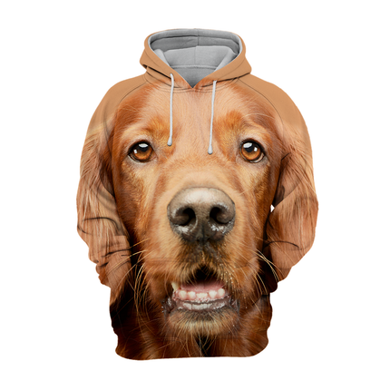 Unisex Hoodie | Irish Setter Ontwerp | Zachte Polyestermix | Diverse Maten Beschikbaar | Hoogwaardige Print | Comfortabel en Duurzaam