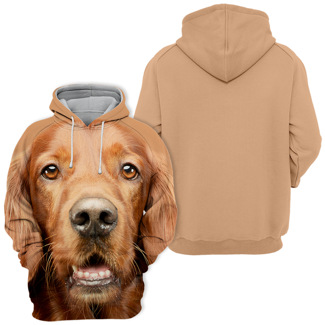 Unisex Hoodie | Irish Setter Ontwerp | Zachte Polyestermix | Diverse Maten Beschikbaar | Hoogwaardige Print | Comfortabel en Duurzaam