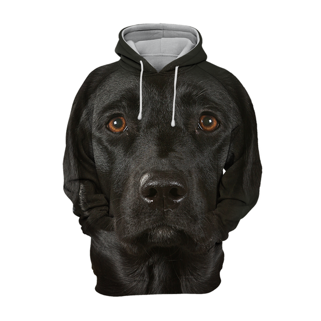 Zwarte Labrador Hoodie | Comfortabele Unisex Trui | Maten S-4XL | Premium Mix Polyester & Katoen | Hoogwaardige Print | Zacht & Duurzaam | Stretchmateriaal | Perfect voor Dierenliefhebbers