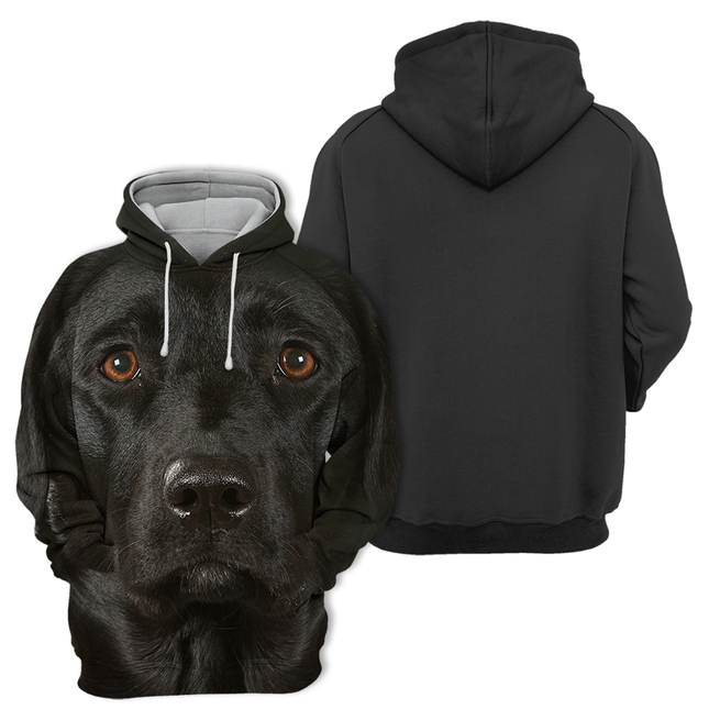 Zwarte Labrador Hoodie | Comfortabele Unisex Trui | Maten S-4XL | Premium Mix Polyester & Katoen | Hoogwaardige Print | Zacht & Duurzaam | Stretchmateriaal | Perfect voor Dierenliefhebbers