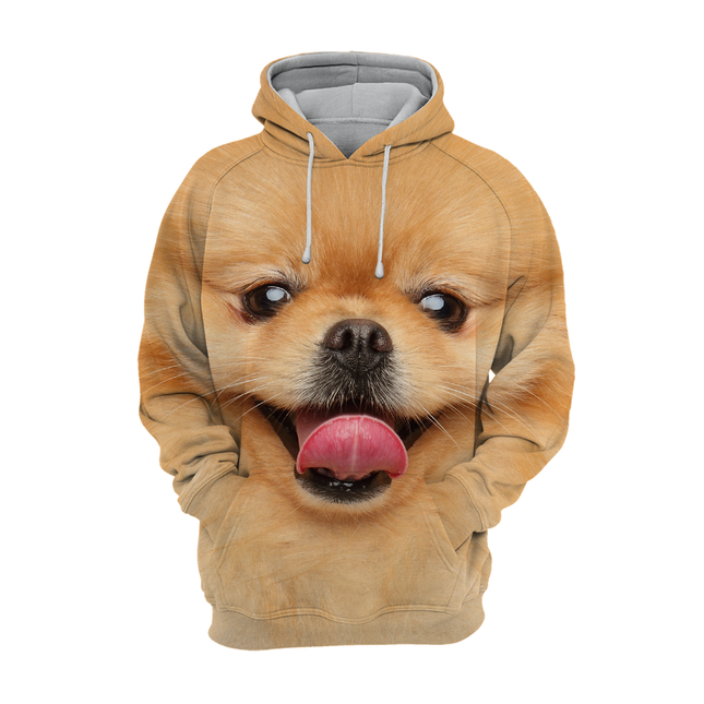 Unisex Hoodie Met Pomeranian Ontwerp | Polyester En Katoen Mix | Maten S-4XL | Zachte En Duurzame Stof | Hoge Resolutie Print | Comfortabel Voor Dierenliefhebbers