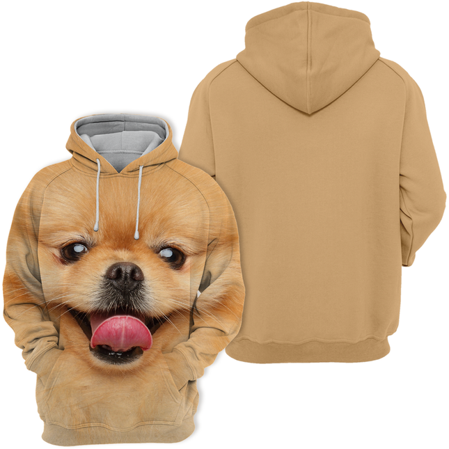 Unisex Hoodie Met Pomeranian Ontwerp | Polyester En Katoen Mix | Maten S-4XL | Zachte En Duurzame Stof | Hoge Resolutie Print | Comfortabel Voor Dierenliefhebbers
