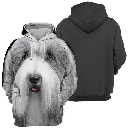 Bearded Collie Gezichtsontwerp | Comfortabele Unisex Hoodie | Verkrijgbaar in Maten S-4XL | Zachte Stof | Hoogwaardige Print | Dubbelzijdig Stretchmateriaal