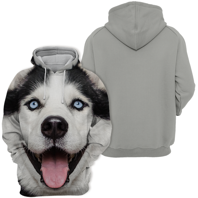 Hoodie met Alaskan Husky print | Unisex | Zacht en Duurzaam | Maten S-4XL | Comfortabele pasvorm | Polyester en Katoen | Hoge resolutie print