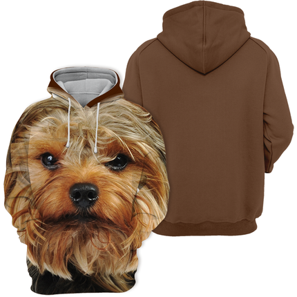 Unisex Hoodie Voor Hondenliefhebbers | Yorkie Thema | Comfortabel Polyester-Katoen | Maten S-4XL | Zacht en Duurzaam | Hoge Resolutie Print