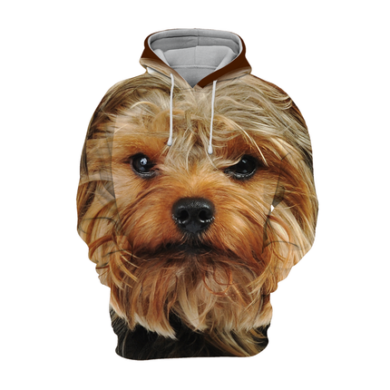 Unisex Hoodie Voor Hondenliefhebbers | Yorkie Thema | Comfortabel Polyester-Katoen | Maten S-4XL | Zacht en Duurzaam | Hoge Resolutie Print