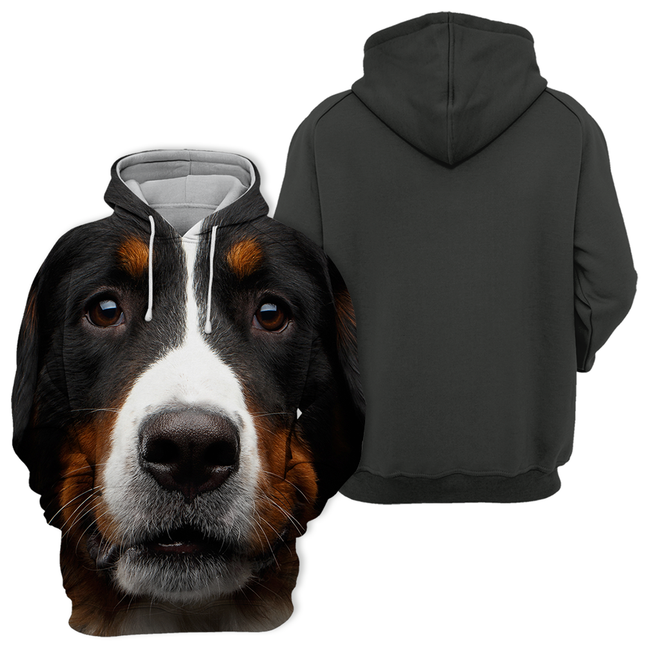Comfortabele Hoodie | Bernese Mountain Design | Maten S-4XL | Zachte Stof | Hoogwaardige Print | Tweezijdige Stretch