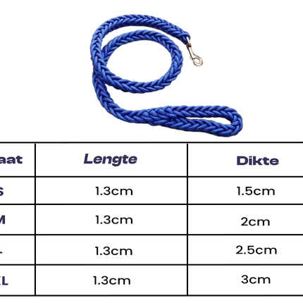 Duurzame Gevlochten Nylon Hondenlijn | Veilige Gesp | Meerdere Kleuren en Maten | Sterke Grip | Voor Middelgrote en Grote Honden