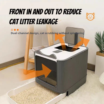 Spatwaterdichte Gesloten Kattenbak