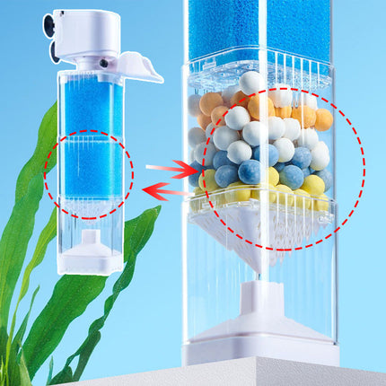 AquaPure aquariumfilter | 3-traps filtratiesysteem | Energiezuinig | Fluisterstil | Eenvoudige installatie | Voor schoon en gezond aquariumwater