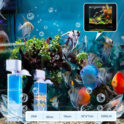 AquaPure aquariumfilter | 3-traps filtratiesysteem | Energiezuinig | Fluisterstil | Eenvoudige installatie | Voor schoon en gezond aquariumwater
