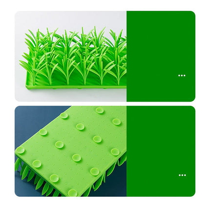 NaturePaws | Siliconen Gras Voerbakje voor Huisdieren | Realistisch Grasontwerp | Antislip Zuignappen | Gemakkelijk Schoon te Maken | Duurzaam en Voedselveilig Materiaal