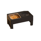 Czarna | miska do karmienia ze stali nierdzewnej