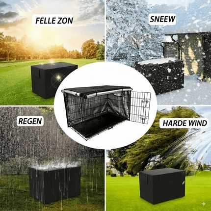 Waterdichte Hondenbench Cover van Oxford Stof - Winddicht, Opvouwbaar en Ademend voor Grote Honden