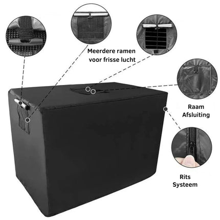 Waterdichte Hondenbench Cover van Oxford Stof - Winddicht, Opvouwbaar en Ademend voor Grote Honden