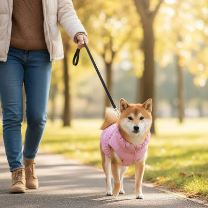 Soft Lined Coat for Dogs and Cats | Winter Coat with Warm Lining | Ideal for Small Breeds | Suitable for Autumn and Winter | Available in Pink, Blue, and Khaki | Comfortable Fit