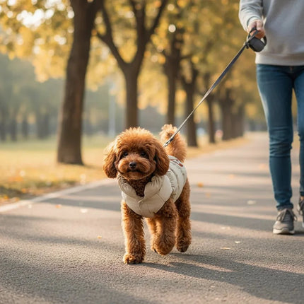 Soft Lined Coat for Dogs and Cats | Winter Coat with Warm Lining | Ideal for Small Breeds | Suitable for Autumn and Winter | Available in Pink, Blue, and Khaki | Comfortable Fit