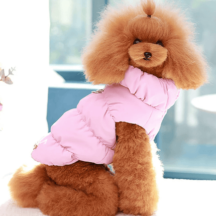 Soft Lined Coat for Dogs and Cats | Winter Coat with Warm Lining | Ideal for Small Breeds | Suitable for Autumn and Winter | Available in Pink, Blue, and Khaki | Comfortable Fit