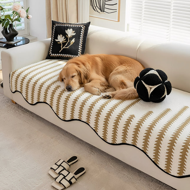 Chevron Design Sofa Cover | Protective Cover Against Dirt & Scratches | Suitable for Modern Interiors | Zigvela