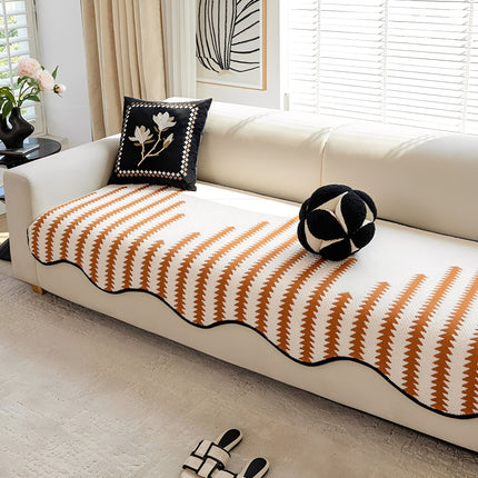 Pokrowiec na sofę Chevron Design | Pokrowiec ochronny przed brudem i zarysowaniami | Odpowiedni do nowoczesnych wnętrz | Zigvela