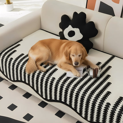 Pokrowiec na sofę Chevron Design | Pokrowiec ochronny przed brudem i zarysowaniami | Odpowiedni do nowoczesnych wnętrz | Zigvela